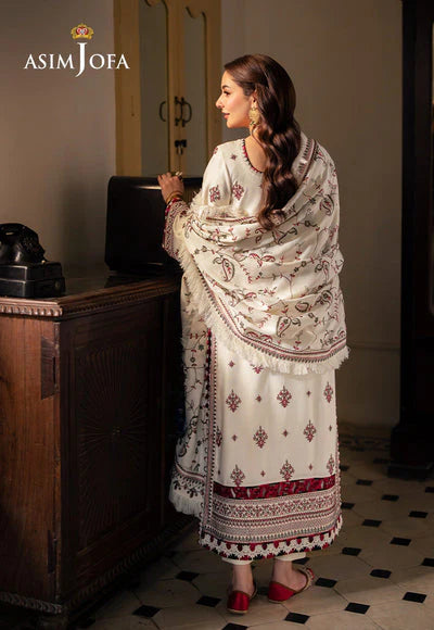 A+ 3PCS Dhanak- Embroidered Shirt with Digital Printed Wool Shawl Winter Collection ULM- 3222