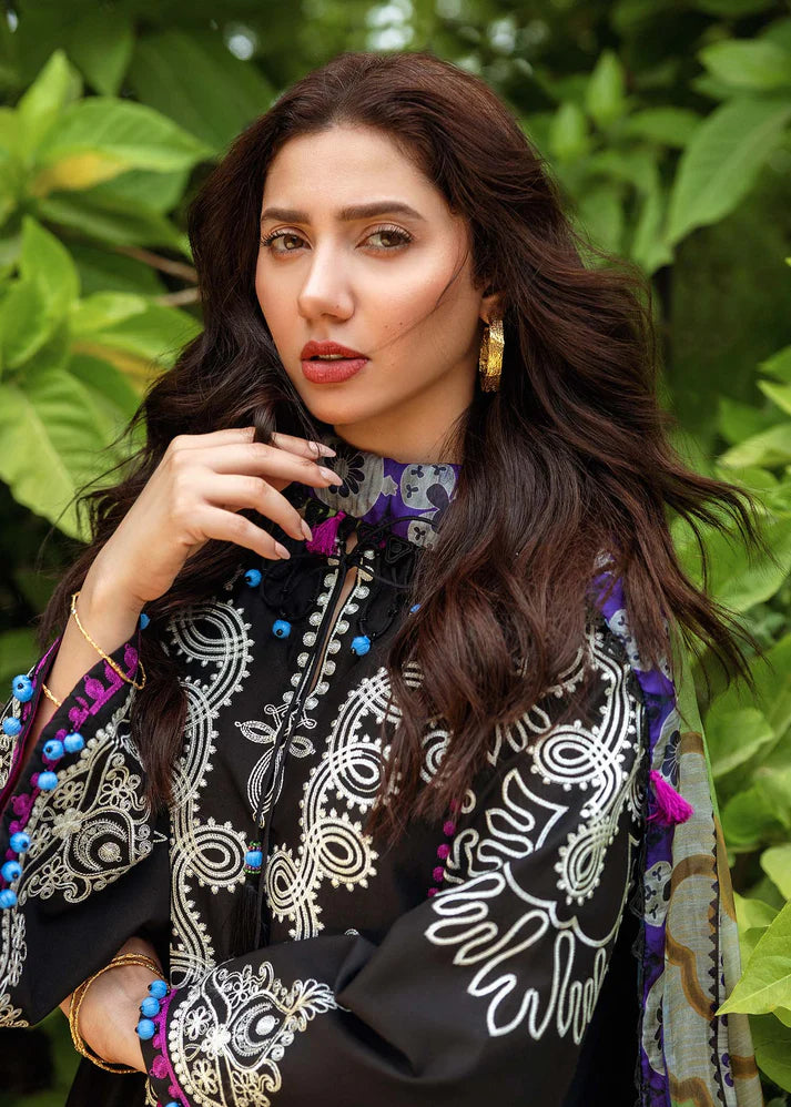 3PCS Dhanak Embroidered Shirt with Digital Printed Wool Shawl Winter Collection ULM-3253