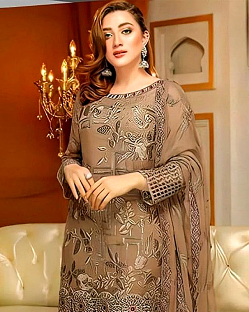 3PCS Bareeze Linen Embroidered Winter Collection ULM-824