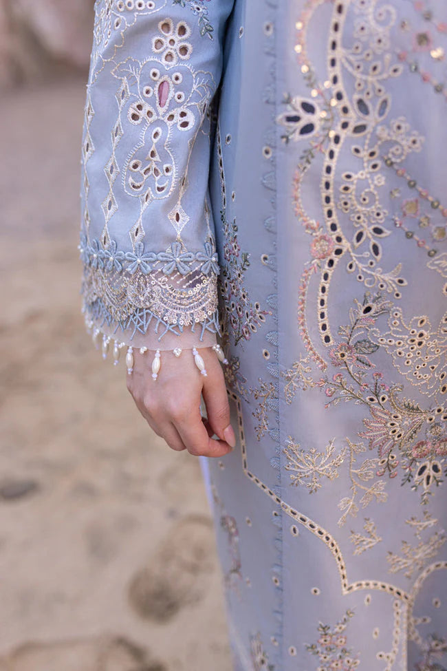 3PCS Dhanak-Embroidered Shirt with Organza Embroidered Dupatta Winter Collection ULM-3255