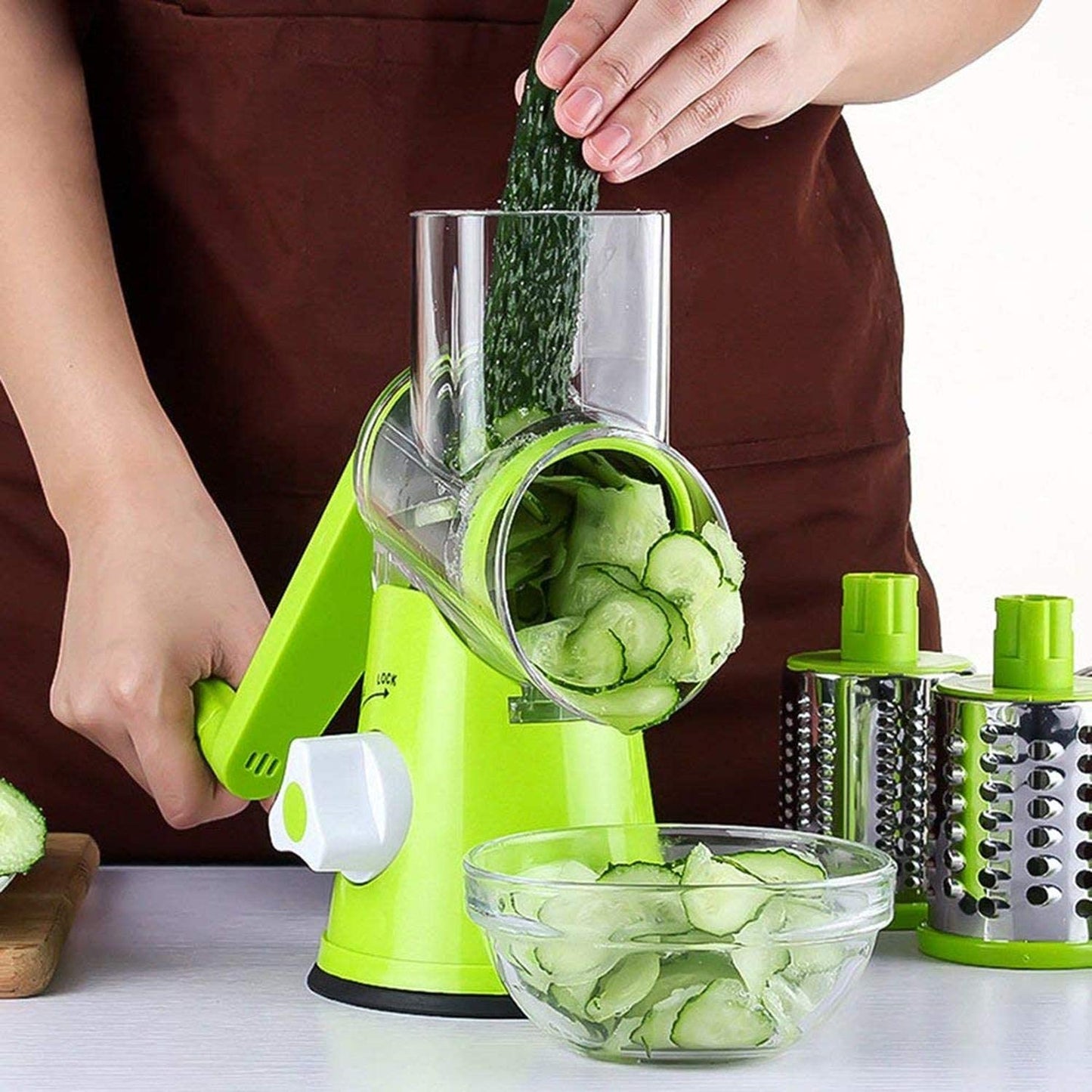 Manual Vegetable Cutter Slicer 3 in1 Slicer ,Kadokash, Grater, Multifunctional Kitchen Gadgets Cutting Machine