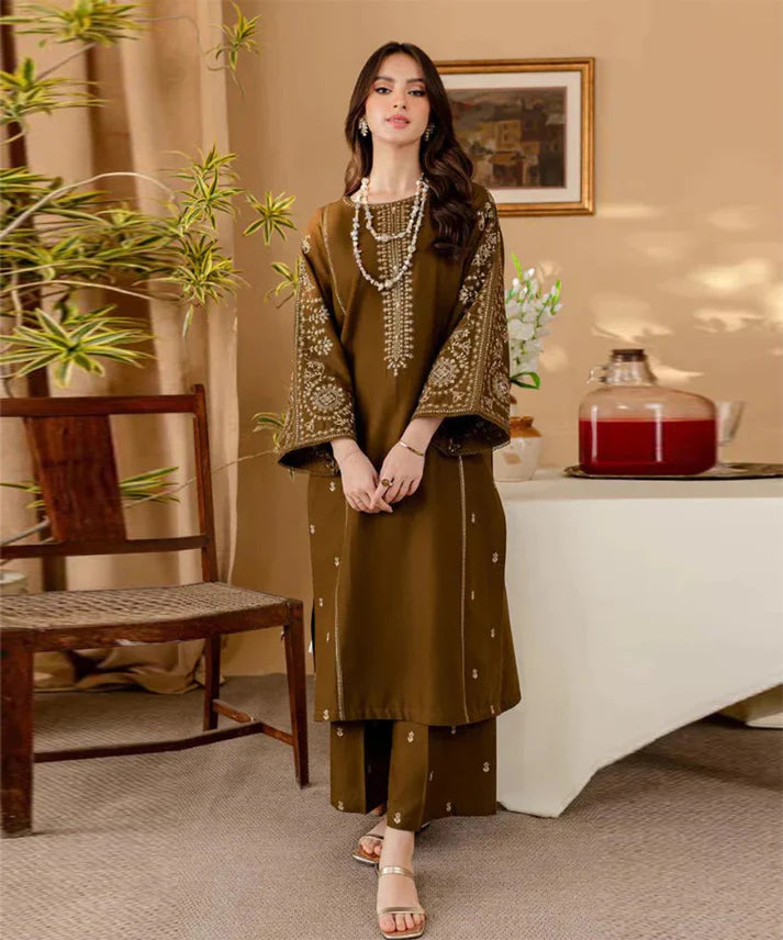 2PCS Batik Dhanak Embroidered Winter Collection ULM-185