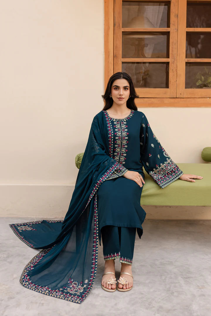 3PCS Sapphire Embroidered Lawn Collection BULM- SP-29