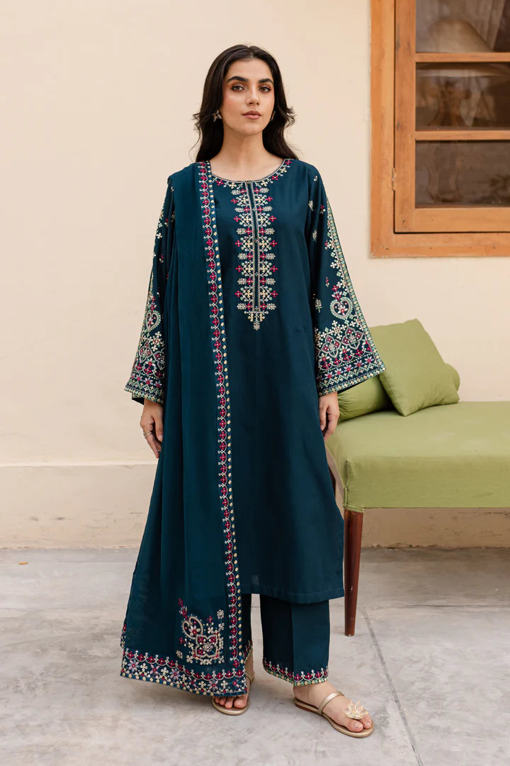 3PCS Sapphire Embroidered Lawn Collection BULM- SP-29