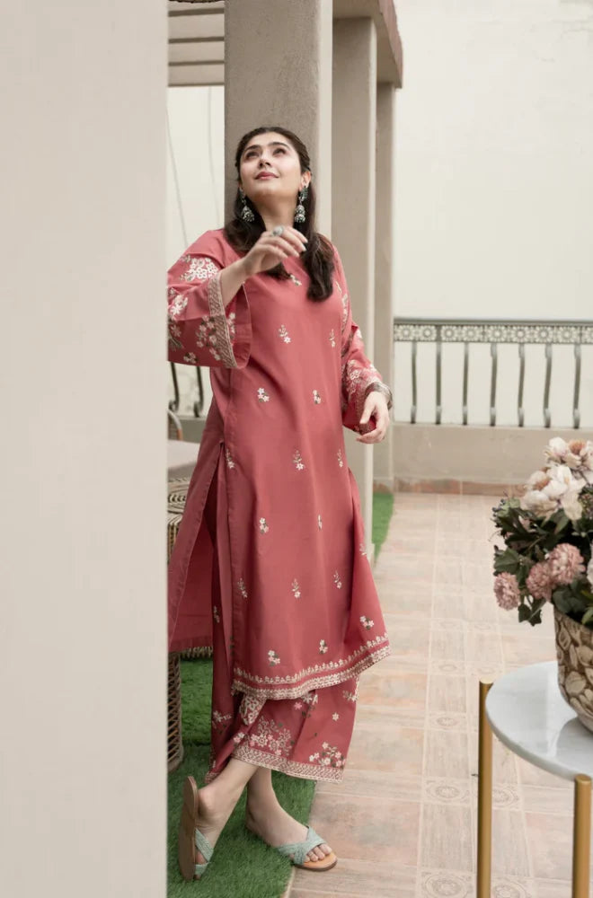 2PCS URGE DHANAK EMBROIDERED SHIRT AND TROUSER Winter Collection ULM-661