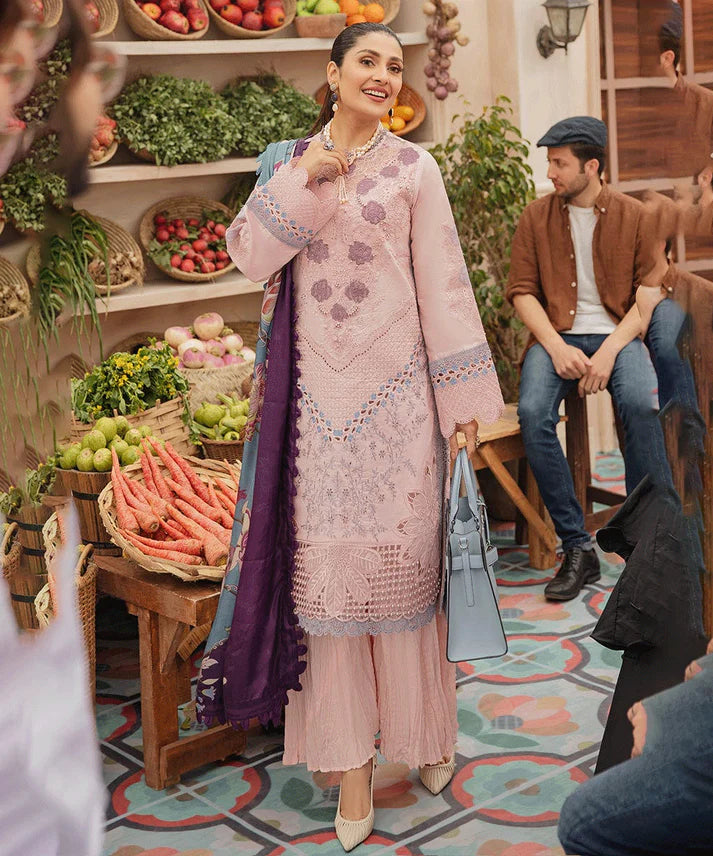 3PCS Dhanak Embroidered Shirt with Digital Printed Wool Shawl Winter Collection ULM-3245