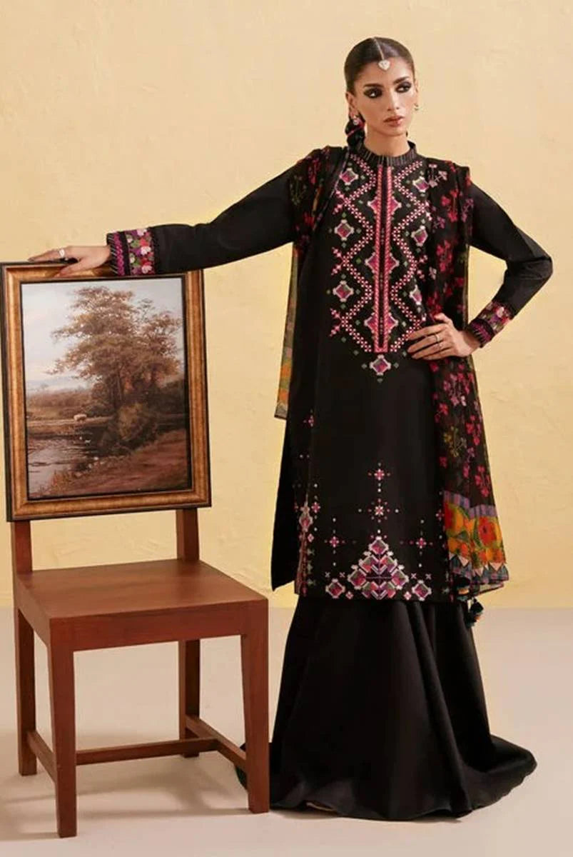 A+ 3PCS sapphire Embroidered Dhanak Winter Collection D-69