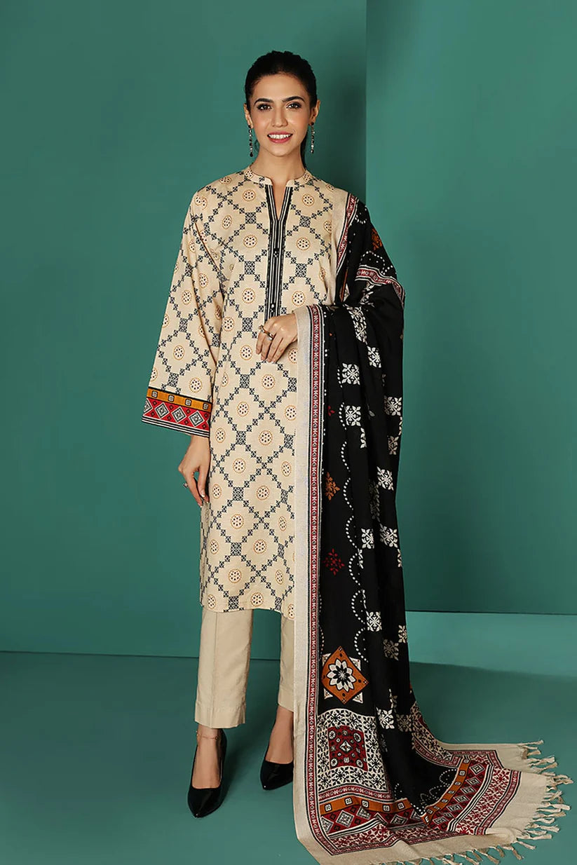Nishat Winter Cllection Skin Dhanak Embroidered With Woolen Shawl Volume 3 541