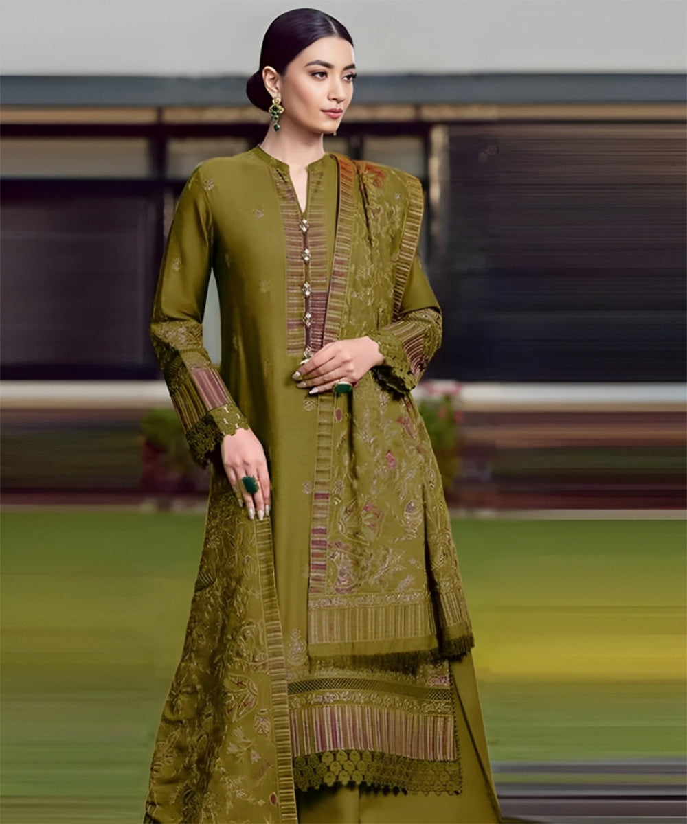 3PCS Bareeze Dhanak Embroidered Winter Collection ULM-579