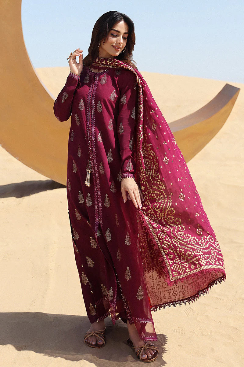 3PCS Sapphire Embroidered Lawn Collection- BULM -SP-32