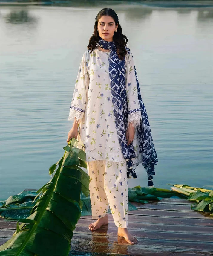 MARIA B 3PC KARANDI PRINTED SHIRT WITH KARANDI PRINTED DUAPTTA AND TROUSER Winter Colection Volume 3 LM-814