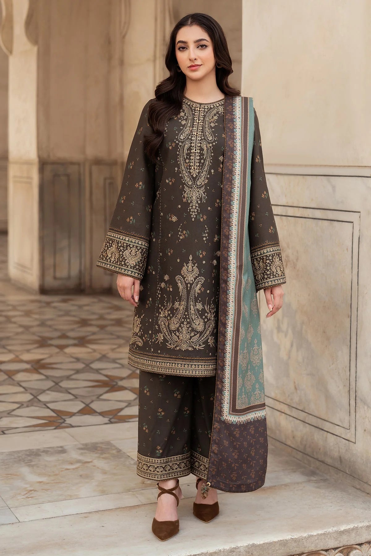 3PCS Sapphire Embroidered Lawn Collection SP-76