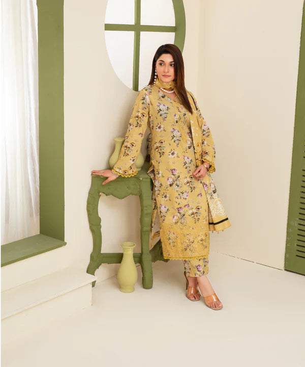 A+ 3PCS CREATION KHADDAR WITH KHADDAR PRINTED SHIRT & TROUSER Winter Collection ULM-912