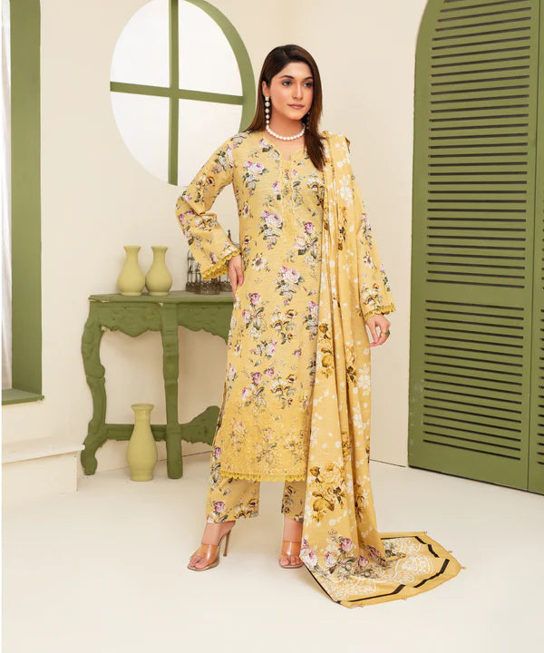 A+ 3PCS CREATION KHADDAR WITH KHADDAR PRINTED SHIRT & TROUSER Winter Collection ULM-912