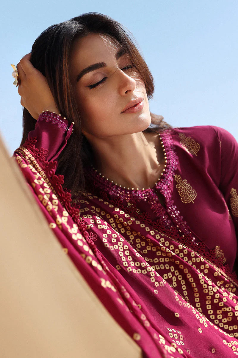 3PCS Sapphire Embroidered Lawn Collection- BULM -SP-32