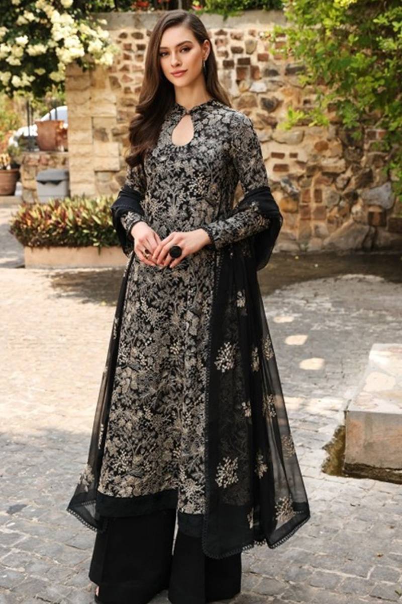 3PCS Bareeze Embroidered Dhanak Winter Collection jungle Bari