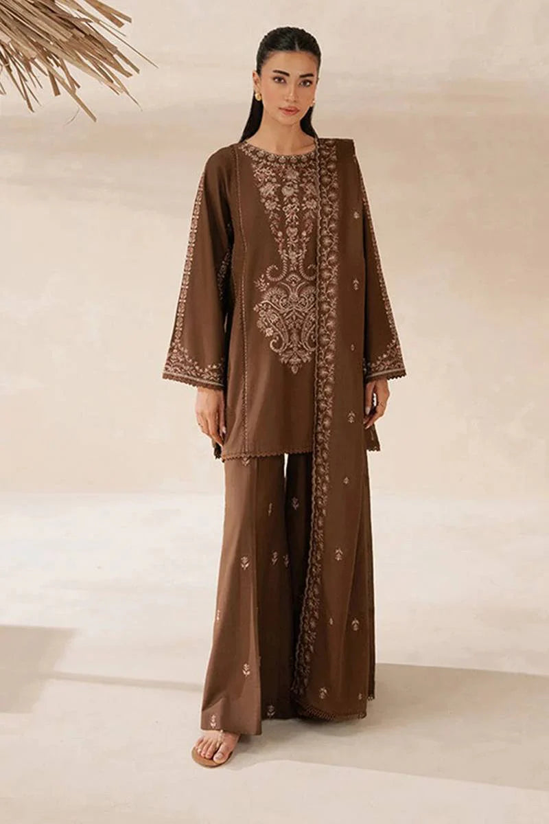 3PCS Beechtree Embroidered Dhanak Winter Collection D-70