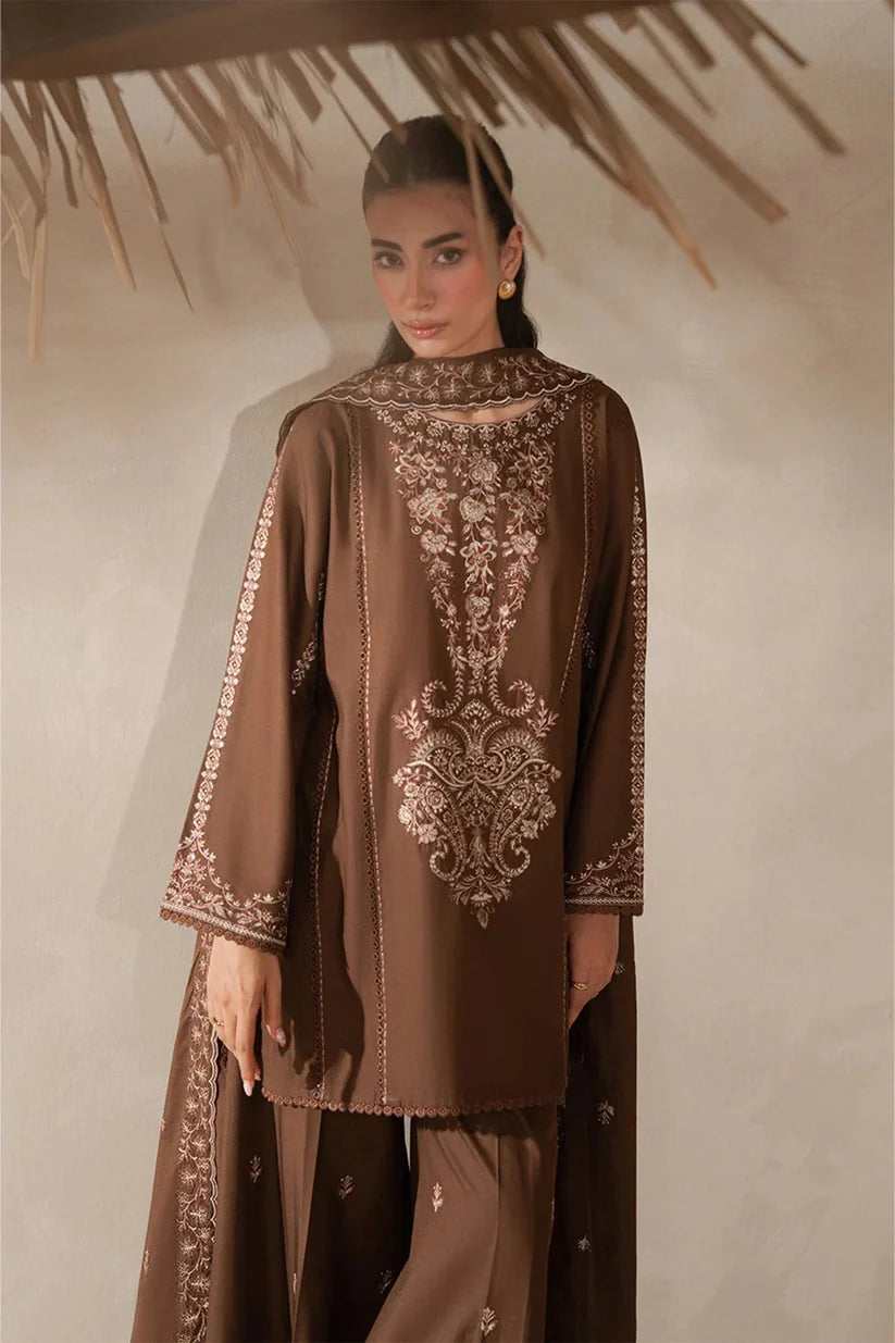 3PCS Beechtree Embroidered Dhanak Winter Collection D-70