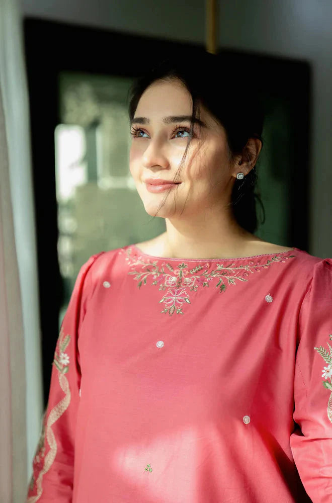 2PCS Dhanak-Embroidered Winter Collection ULM- 3407