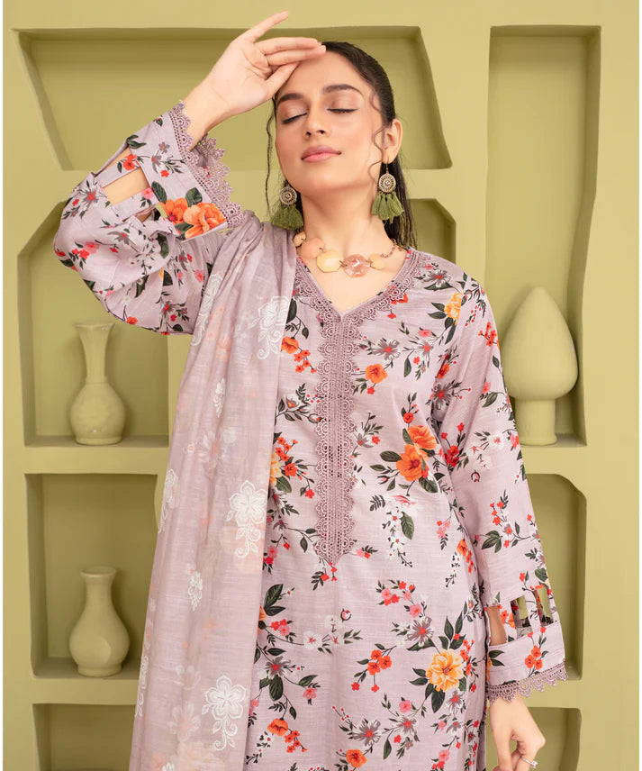 A+ 3PCS CREATION KHADDAR WITH KHADDAR PRINTED SHIRT & TROUSER Winter Collection ULM-919