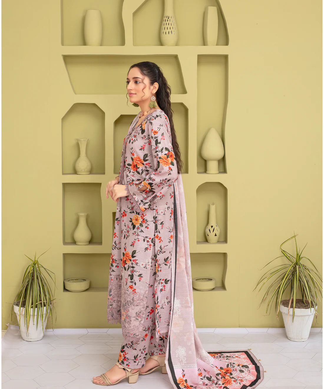 A+ 3PCS CREATION KHADDAR WITH KHADDAR PRINTED SHIRT & TROUSER Winter Collection ULM-919