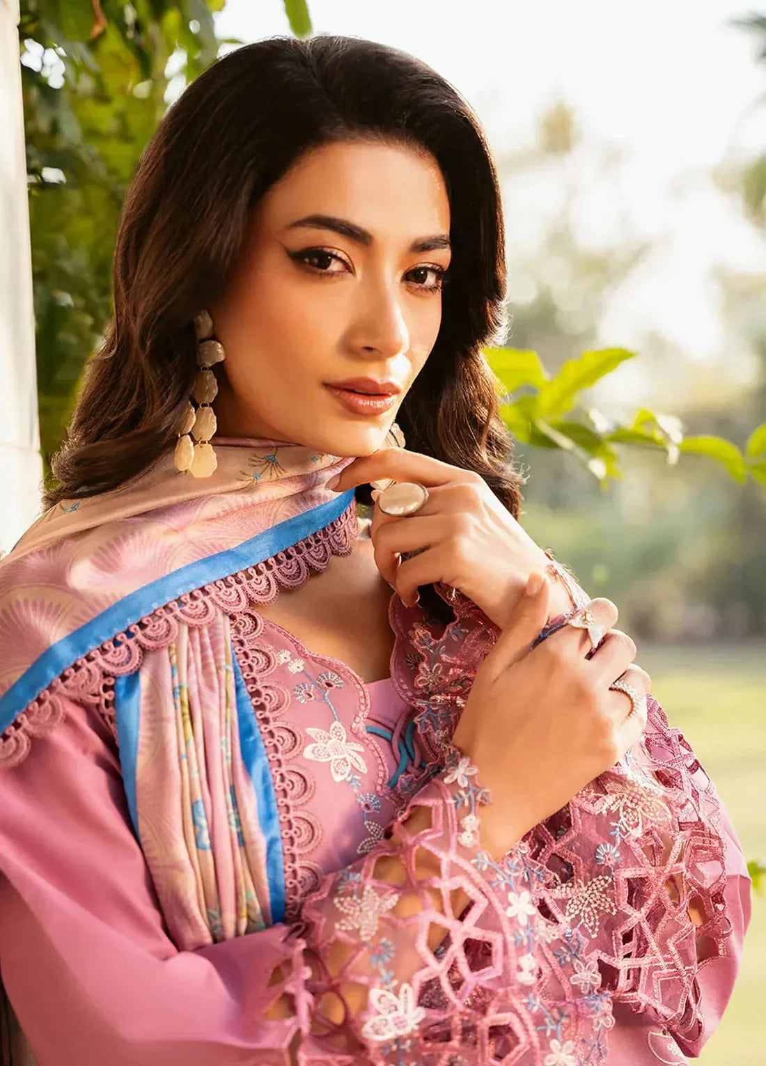 3PCS Bin ilyas Embroidered Dhanak Winter Collection D-143