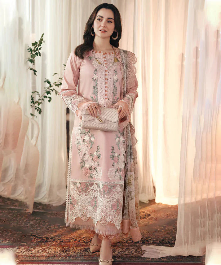 3PCS Dhanak- Embroidered Shirt with Digital Printed Wool Shawl Winter Collection ULM -3402