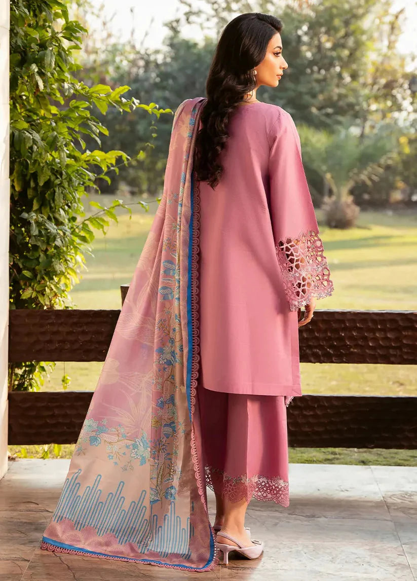 3PCS Bin ilyas Embroidered Dhanak Winter Collection D-143