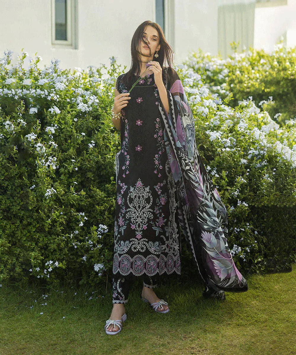 3PCS Dhanak Embroidered Shirt with Digital Printed Wool Shawl Winter Collection BULM-3355