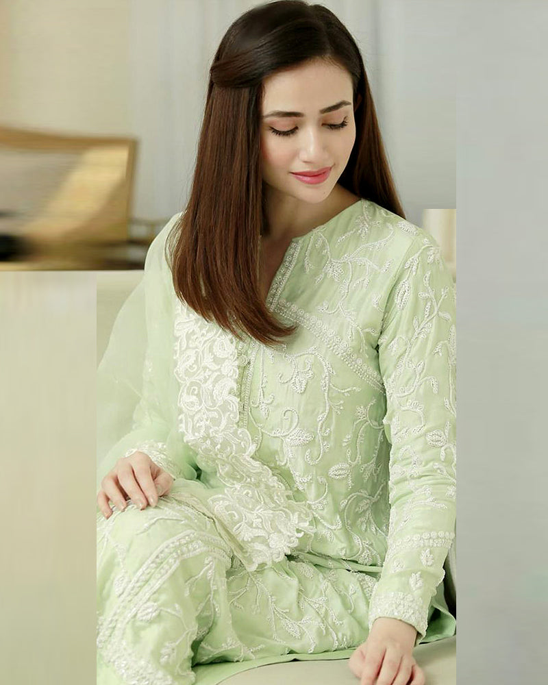 3PCS Bareeze Linen Embroidered LC Winter Collection ULM-840
