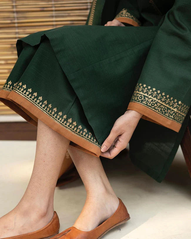 3PCS Mongia Dhanak Embroidered With Dhanak Shawl LC Winter Collection ULM-471