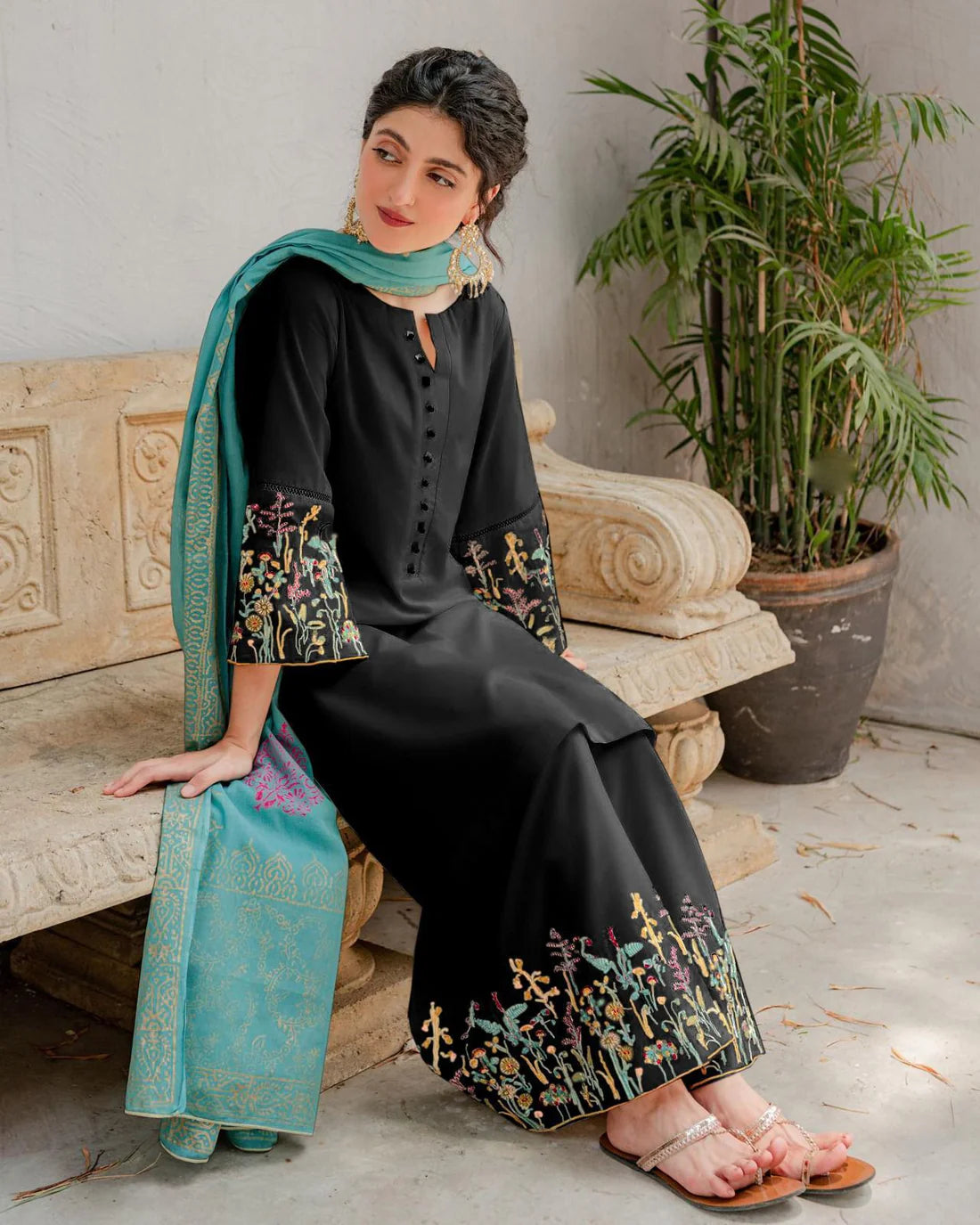 3PCS Embroidered Kastroor Lawn Collection BULM-1200