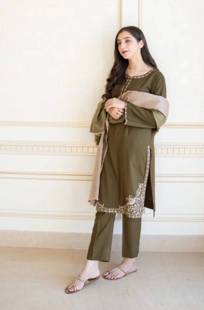 3PCS Alslin Dhanak Embroidered Winter Collection ULM-611