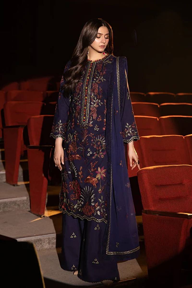 3PCS Asim jofa Embroidered Dhanak Winter Collection AJ-31