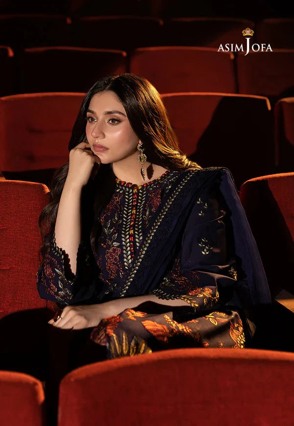 3PCS Asim jofa Embroidered Dhanak Winter Collection AJ-31