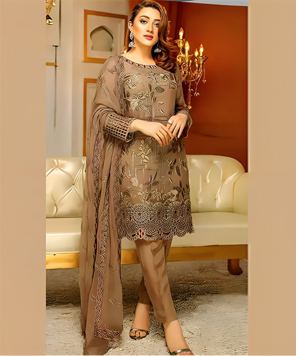 3PCS Bareeze Linen Embroidered Winter Collection ULM-824