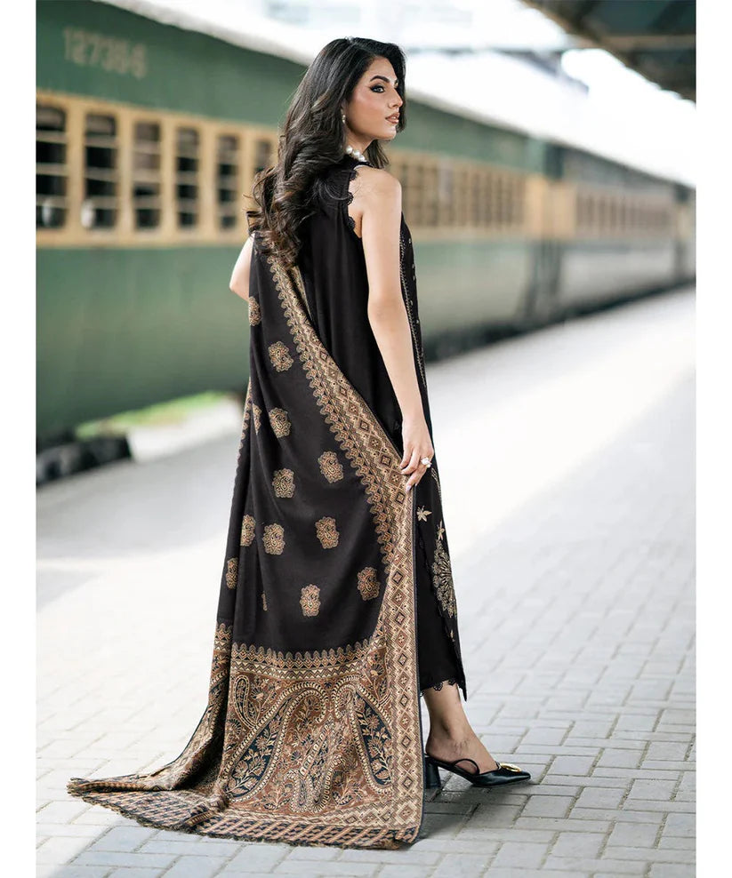 3PCS Izel Embroidered Dhanak Winter Collection D-90