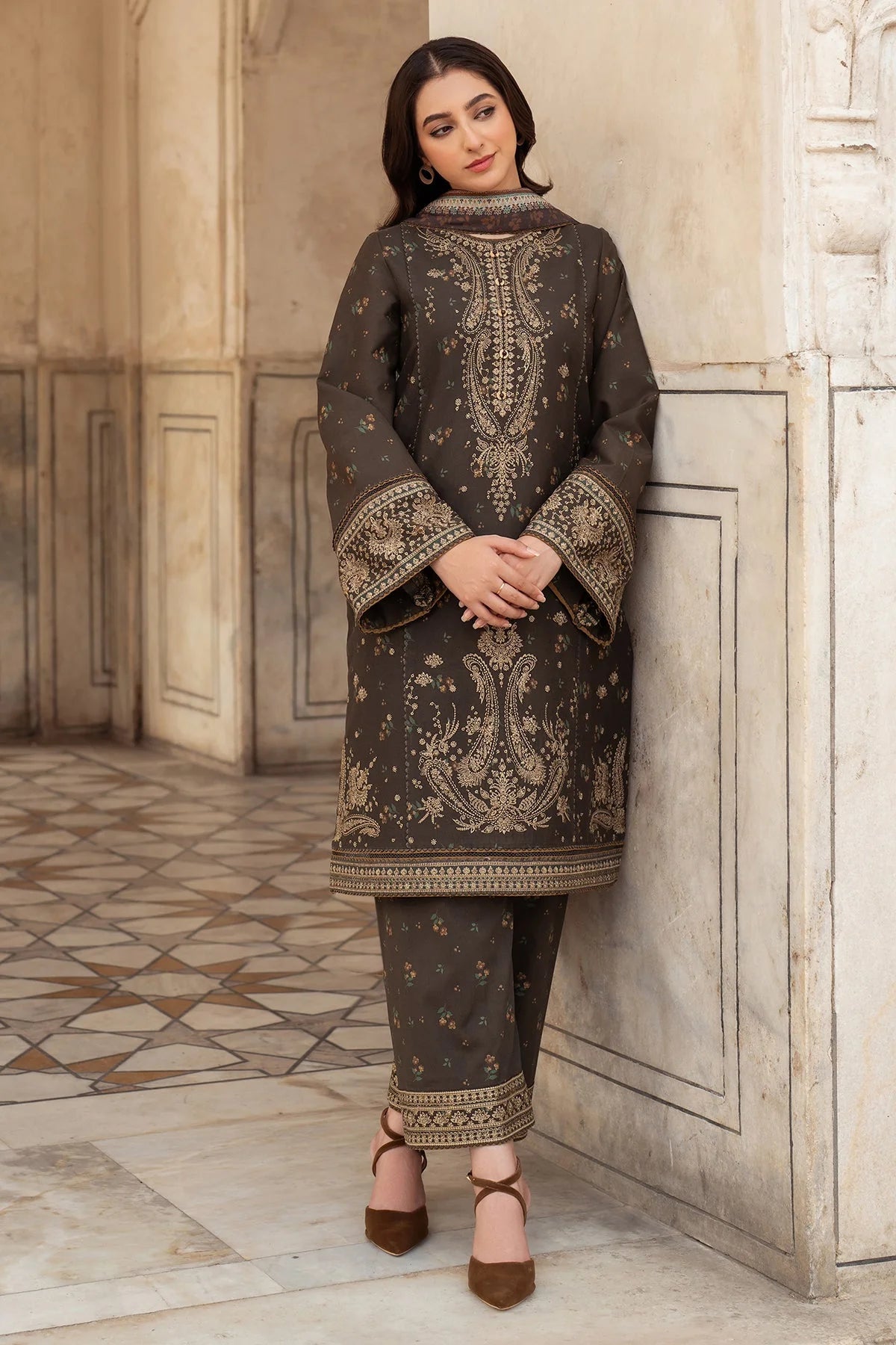 3PCS Sapphire Embroidered Lawn Collection SP-76