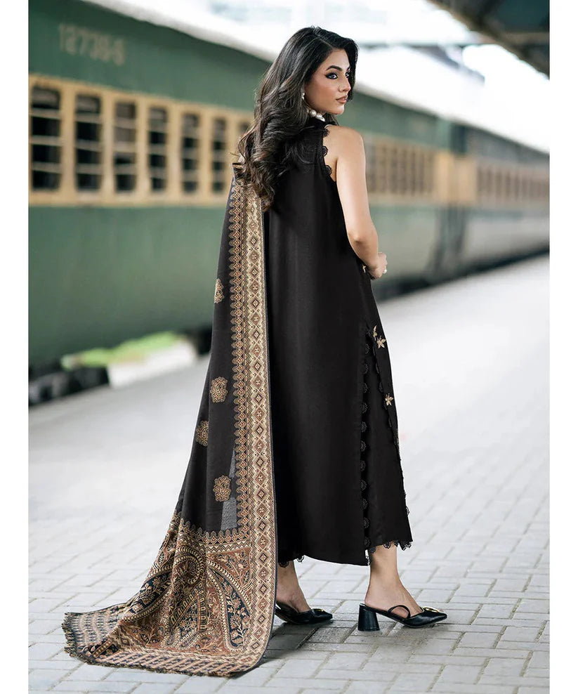 3PCS Izel Embroidered Dhanak Winter Collection D-90