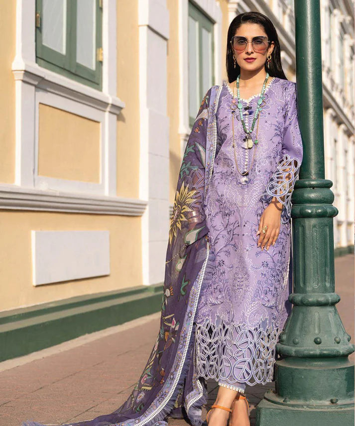 A+ 3PCS Dhanak-Embroidered Shirt with Digital Printed Wool Shawl Winter Collection ULM-362