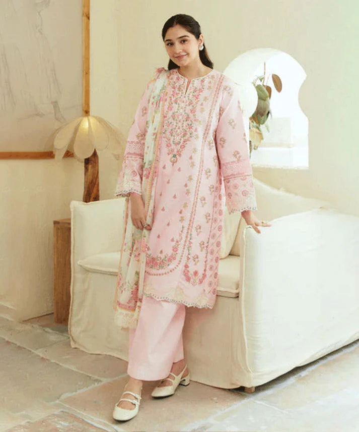3PCS Dhanak Embroidered Shirt with Digital Printed Wool Shawl Winter Collection ULM-3193