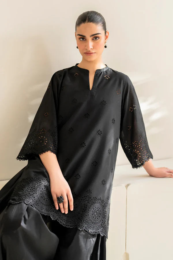 3PCS BAROQUE Dhanak Embroidered With Chiffon Dupatta Winter Collection ULM-152