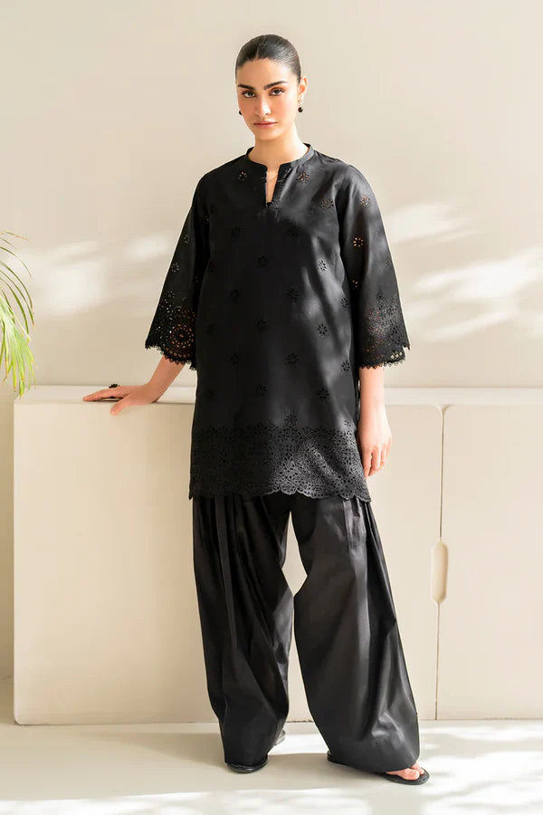 3PCS BAROQUE Dhanak Embroidered With Chiffon Dupatta Winter Collection ULM-152