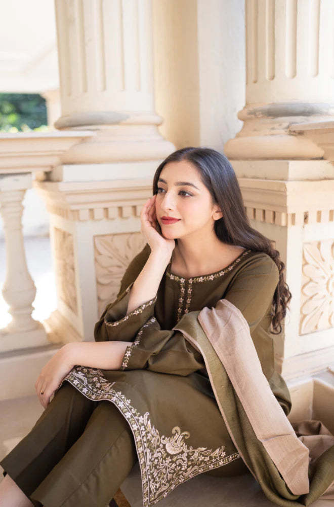 3PCS Alslin Dhanak Embroidered Winter Collection ULM-611