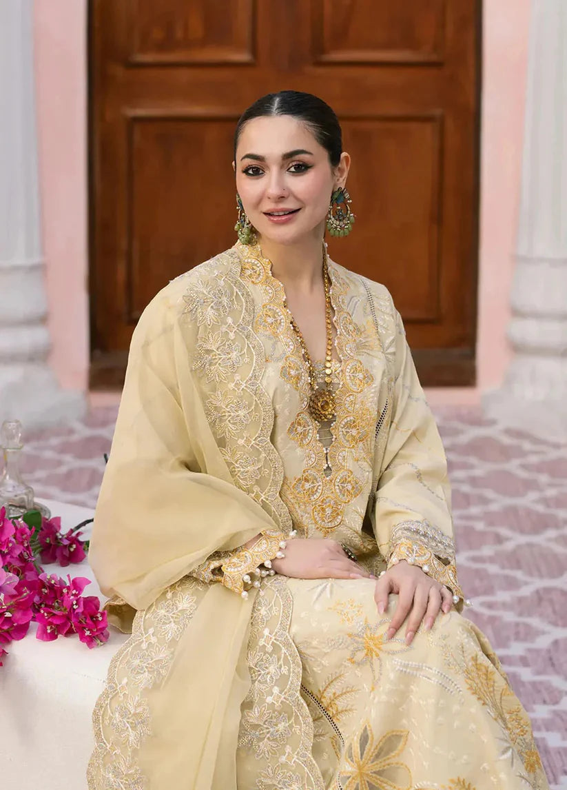 3PCS Maryam Embroidered Dhanak Winter Collection- D-66