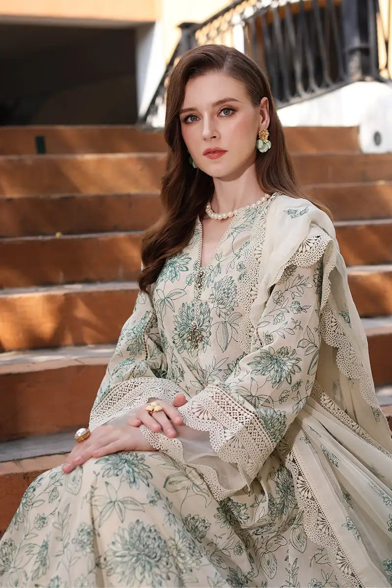 3PCS Dhanak Embroidered Shirt With Chiffon Embroidered Dupatta Winter Collection ULM-3172