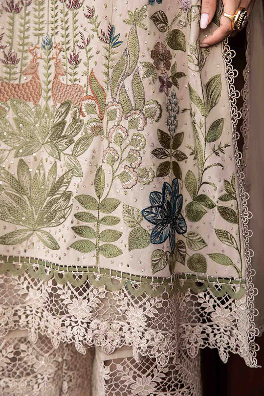 3PCS Dhanak-Embroidered Shirt with Digital Printed Wool Shawl Winter Collection ULM- 3391