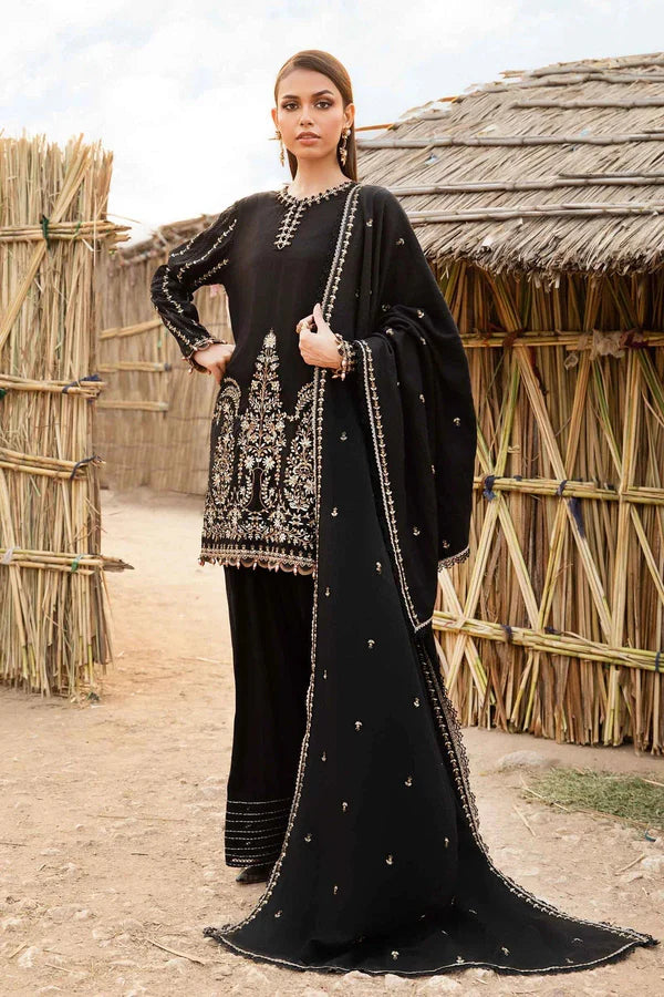 3PCS Maria B Embroidered Shirt with Embroidered Dupatta Lawn Collection ULM-1077