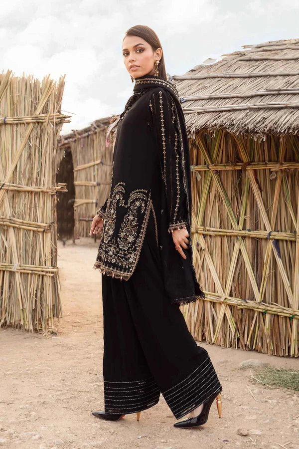 3PCS Maria B Embroidered Shirt with Embroidered Dupatta Lawn Collection ULM-1077