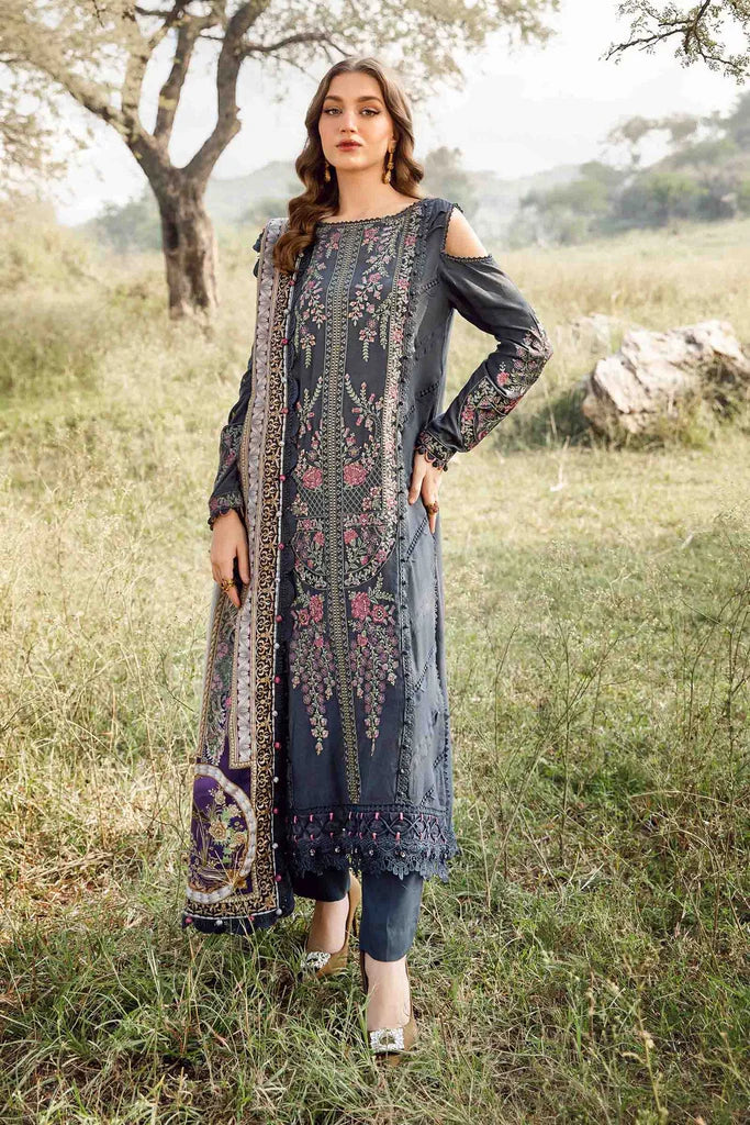 3PCS Maria B Lawn-Embroidered with Digital Printed Dupatta Lawn Collection ULM-1075